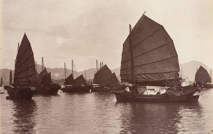 Гуанчжоу. Китайские лодки. 1880-е годы