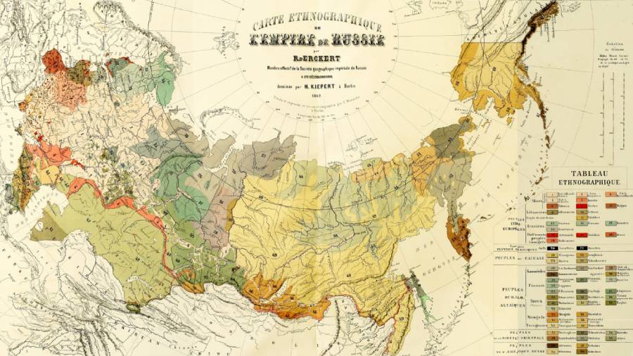 Этнографическая карта Российской империи Р. фон Эркерта. Берлин. 1862 год