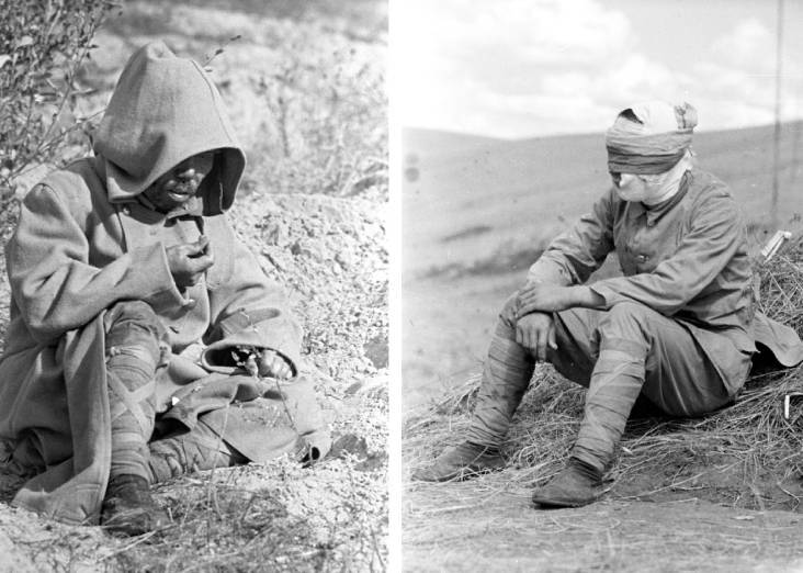 Японские солдаты, захваченные в плен у реки Халхин-Гол. Монголия. 1939 год. Фото Павла Трошкина