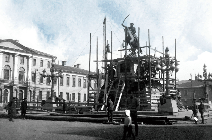 Строительство памятника генералу Скобелеву в Москве. 1911–1912 годы