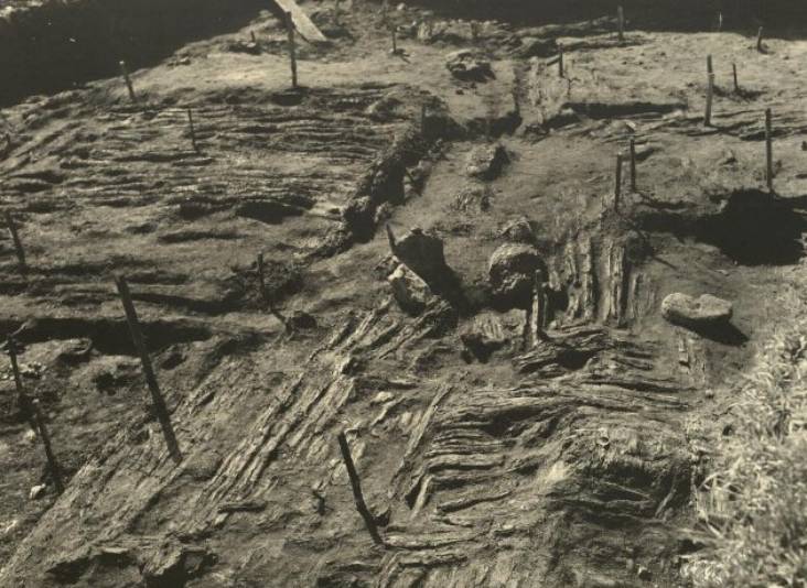 Раскопки на  Малом городище. 1950-е годы